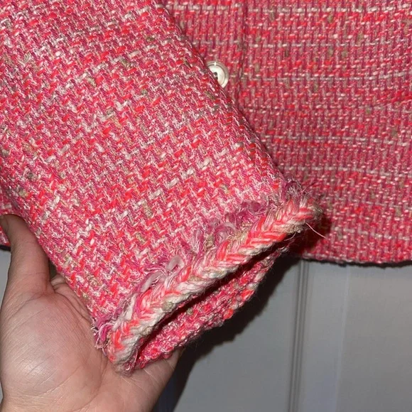 J. Crew | Pink Tweed Blazer | Size 2 - Picture 3 of 5